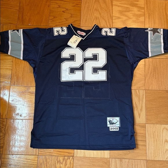 Mitchell & Ness Throwbacks Authentic Emmitt Smith Jersey - Dark Blue - Picture 1 of 5